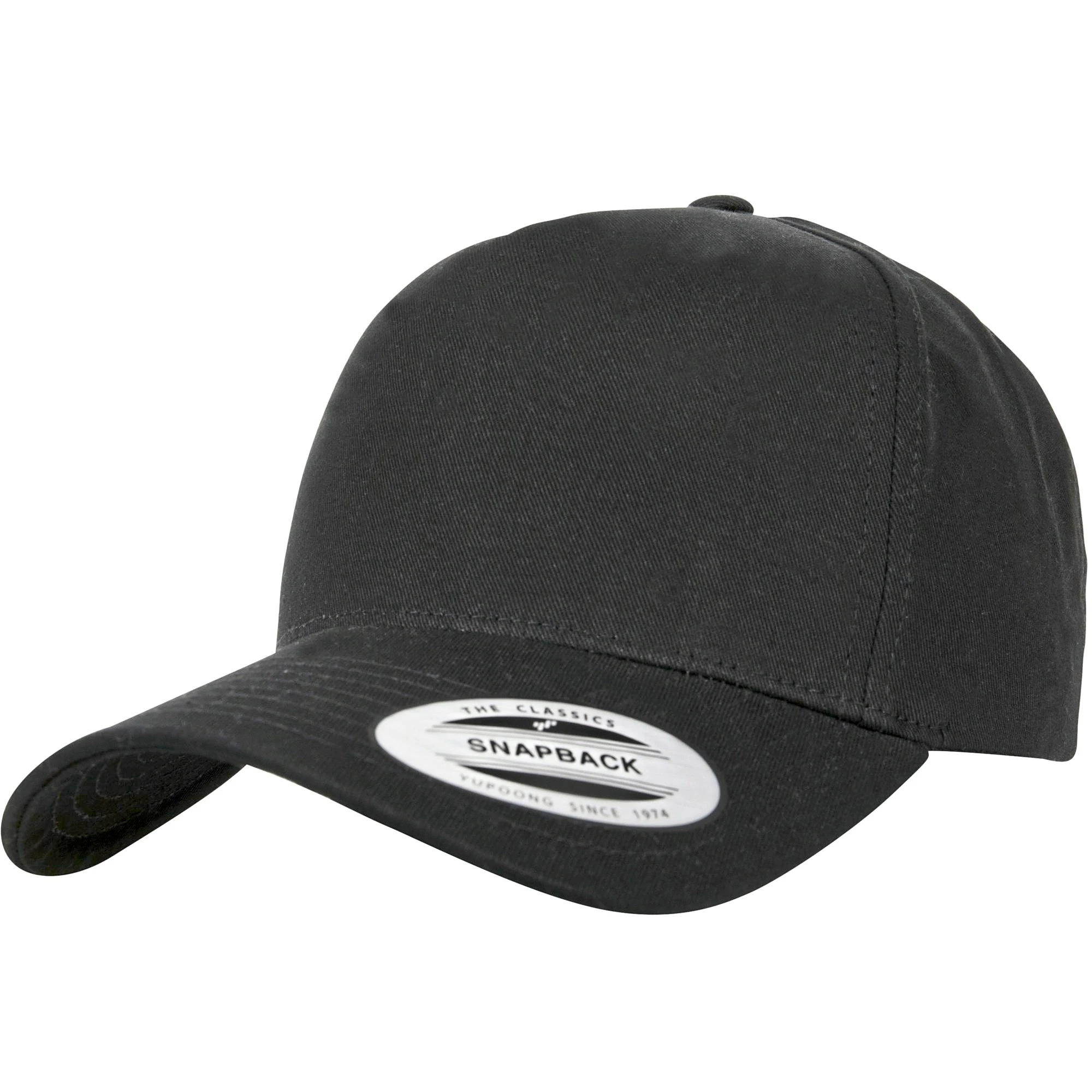 Casquette Snapback 5 Pans Incurvée Black