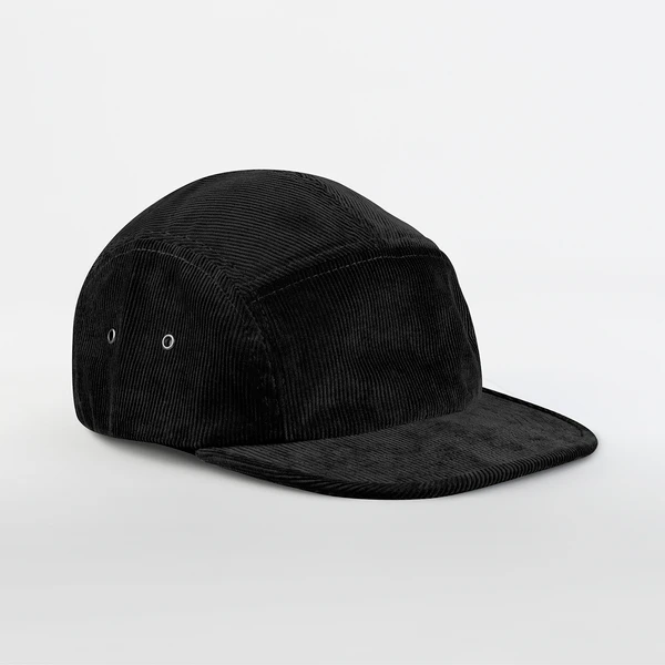 Casquette Camper en Velours Côtelé Noir