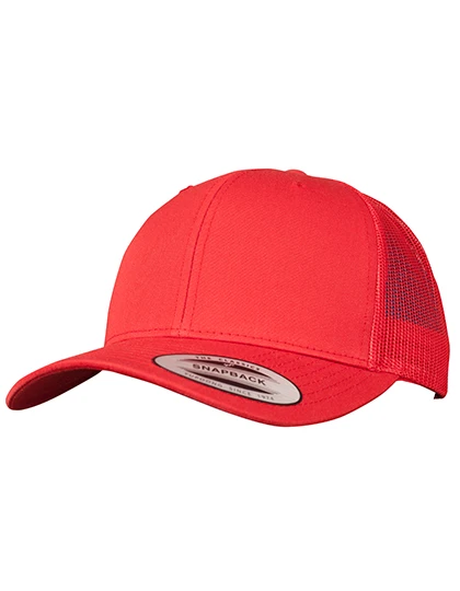 Casquette Retro 5 Pans Curved Red
