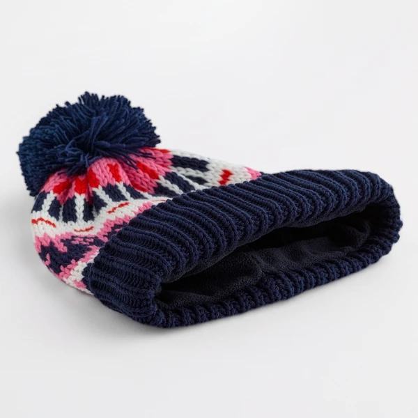 Bonnet Ski Retro Snow Blossom Beechfield, Doublure Polaire | Ma Carapace Doublure polaire intérieure du bonnet ski rétro snow blossom Beechfield