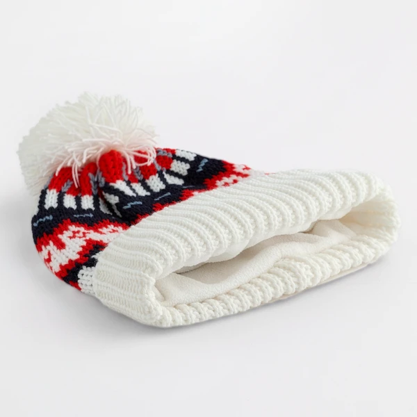 Bonnet Ski Retro White Out Beechfield, Doublure Polaire | Ma Carapace Doublure polaire intérieure du bonnet ski rétro white out Beechfield