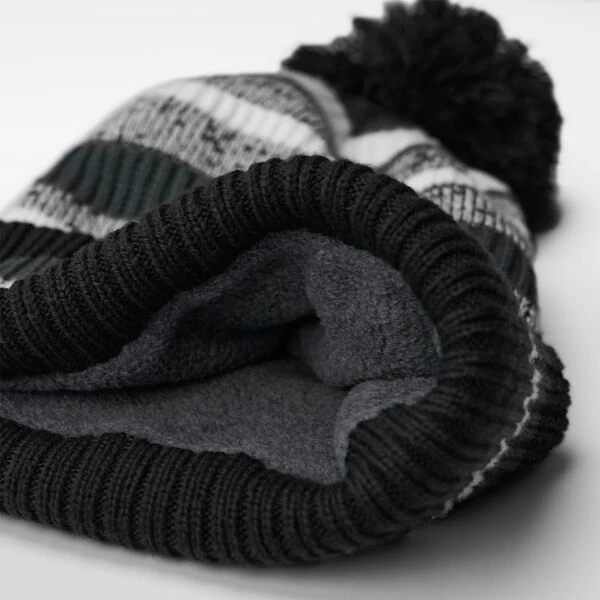 Bonnet Hiver Noir Doublure Polaire Beechfield | Ma Carapace Doublure polaire intérieure du bonnet hiver noir