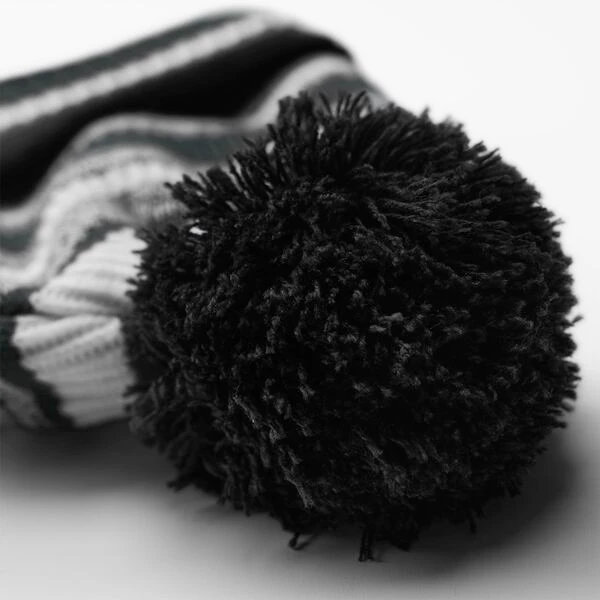 Bonnet Hiver Noir Doublure Polaire Beechfield | Ma Carapace Pompon unicolore noir du bonnet hiver noir Beechfield