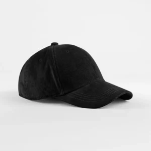 Casquette Curve | Ma Carapace Casquette curve velours côtelé bio noir coton biologique certifié