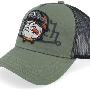 Casquette trucker Bulldog Vert Foncé