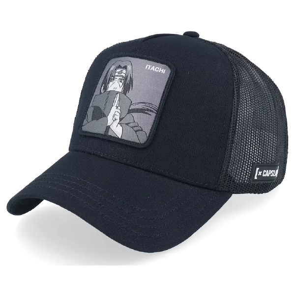 Casquette Naruto Itachi noire, patch brodé Itachi, licence officielle Capslab
