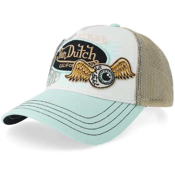 Von Dutch | Ma Carapace Casquette Von Dutch patch oeil bleu, composition de plusieurs patchs